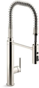 Kohler Purist 1.5 GPM Single Hole Pre-Rinse Kitchen Faucet with Sweep Spray, DockNetik, and MasterClean Technologies