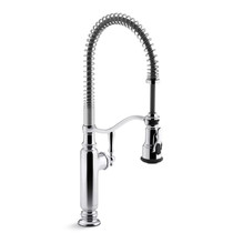 Kohler Tournant Pullout Spray High Arch 24-1/5" Pre-Rinse Kitchen Faucet with Sweep Spray, BerrySoft and DockNetik Technologies