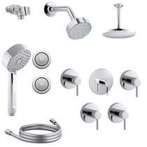 Kohler Awaken Thermostatic Shower System with Single Function G90 Shower Head, Hand Shower, Rain Head, Body Sprays, Valve Trims