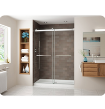 Fleurco NG160 Gemini Frameless 60-Inch Sliding Shower Doors