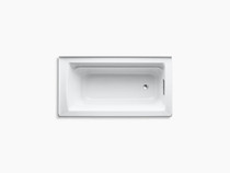 Kohler Archer® 60" x 32" alcove bath with integral apron, integral flange and right-hand drain in Dune