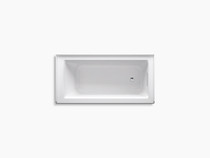 Kohler Archer® 60" x 30" alcove bath with integral apron, integral flange and right-hand drain in White