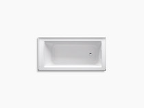 Kohler Archer® 60" x 30" alcove bath with integral apron, integral flange and right-hand drain in Dune