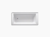 Kohler Archer® 66" x 32" alcove bath with left-hand drain in Biscuit
