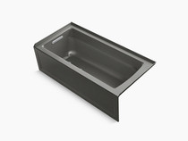 Kohler Archer® 66" x 32" alcove bath with left-hand drain in Thunder Grey