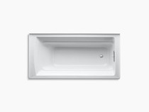 Kohler Archer® 72" x 36" alcove bath with integral apron and right-hand drain in Dune