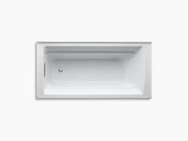 Kohler Archer® 72" x 36" alcove bath with integral apron and left-hand drain in Ice Grey