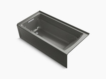 Kohler Archer® 72" x 36" alcove bath with integral apron and left-hand drain in Thunder Grey