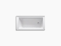 Kohler Archer® 60" x 30" alcove whirlpool with integral flange and right-hand drain in Biscuit
