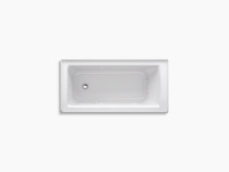 Kohler Archer® 60" x 30" alcove whirlpool with integral flange and left-hand drain in Ice Grey