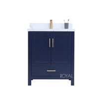 Royal Hollywood series 30 inch navy blue bathroom vanity cabinet with contemporary style