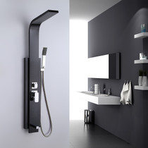Rio All In One Shower Panel Stainless Steel in Matte Black