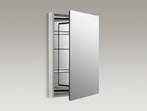 Kohler Catalan®24-1/8" W x 36-1/8" H aluminum single-door medicine cabinet with 107 degree hinge