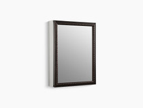 20" W x 26" H aluminumKohler  single-door medicine cabinet with oil-rubbed bronze framed mirror door