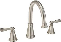 Moen Banbury Spot Resist Brushed Nickel Two-Handle High Arc Roman Tub Faucet