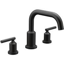 Gibson Matte Black Two-Handle Non Diverter Roman Tub Faucet