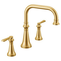 Moen Colinet Brushed Gold Two-Handle High Arc Roman Tub Faucet