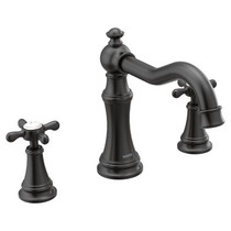 Moen Weymouth Matte Black Two-Handle High Arc Roman Tub Faucet