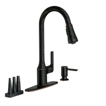 Moen Milton™ Pulldown Kitchen Faucet With Power Clean™ Attachments Mediterranean Bronze