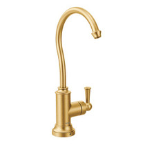 Moen Sip Traditional Brushed Gold One-Handle High Arc Beverage Faucet