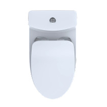 Toto Aquia® Iv One-piece Toilet - 1.28 GPF & 0.8 GPF, Elongated Bowl - Washlet+ Connection - Slim Seat - Cotton