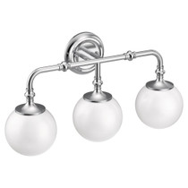 Moen Colinet Chrome Three Globe Bath Light