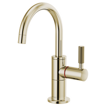 Brizo LITZE® Instant Hot Faucet with Arc Spout and Knurled Handle in Polished Nickel