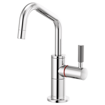 Brizo LITZE® Instant Hot Faucet with Angled Spout and Knurled Handle in Chrome 