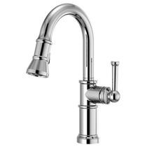 Brizo ARTESSO® chrome pull-down prep kitchen faucet with MagneDock® technology