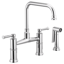 Brizo ARTESSO® Bridge Faucet with Side Sprayer in Chrome