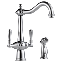 Brizo TRESA® Two Handle Kitchen Faucet with Spray in Chrome 