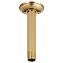 BRIZO 6" CEILING MOUNT SHOWER ARM AND FLANGE in Polished Gold