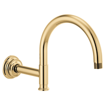 Brizo INVARI™ 12 1/8" Arc Shower Arm And Flange in Polished Gold