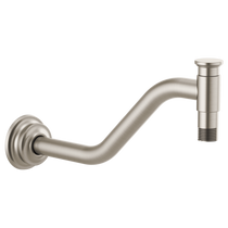 Brizo INVARI™ 11" Angled Shower Arm And Flange in Luxe Nickel