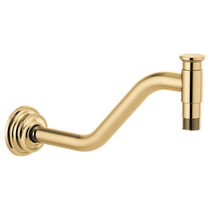 Brizo INVARI™ 11" Angled Shower Arm And Flange in Polished Gold