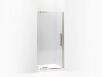 Kohler Purist®Pivot shower door, 72-1/4" H x 36-1/4 - 38-3/4" W, with 3/8" in Crystal Clear glass with Brushed Nickel frame