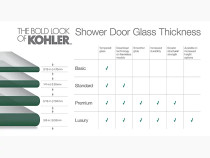 Finial® Pivot shower door, 72-1/4" H x 45-1/4 - 47-3/4" W, with 3/8" in Crystal Clear glass with Bright Polished Silver frame 