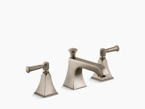 Kohler Memoirs® StatelyWidespread bathroom sink faucet with lever handles in Vibrant Brushed Bronze