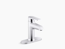 Kohler Hint™single-handle bathroom sink faucet with escutcheon in Polished Chrome