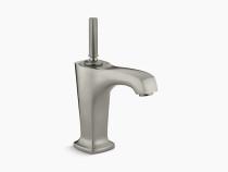 Kohler Margaux®Single-hole bathroom sink faucet with 5-3/8" spout and lever handle in Vibrant Brushed Nickel