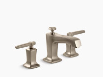 Kohler Margaux®Widespread bathroom sink faucet with lever handles in Vibrant Brushed Bronze