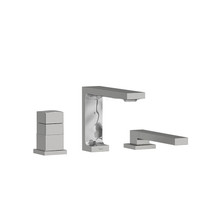 Riobel Reflet 2-Way 3-Piece Type T (Thermostatic) Coaxial Deck-Mount Tub Filler with Hand Shower Brushed Chrome