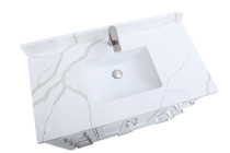 Royal Palmera Collection 42 inch White Bathroom Vanity Center Sink 