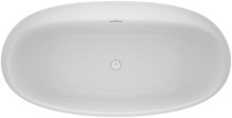 Jacuzzi Amalia 59" Free Standing Acrylic Soaking Tub with Center Drain, Pop-Up Drain Assembly and Overflow in White 
