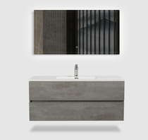 Royal Edi 48" Cement Grey Wall Mounted Bathroom Vanity