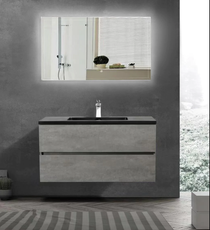 Royal Edi 30"  Grey / Black Top Wall Mounted Bathroom Vanity