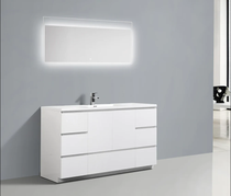 Royal Edison White 60" Wall Mounted Bathroom Vanity 