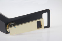 Royal Cube Single Handle Lavatory Faucet in Black and Gold