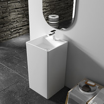 Royal Jessi Solid Surface Freestanding Squared Pedestal Sink