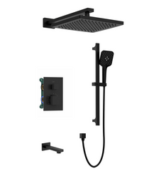 Royal Aurora 3 Way Thermostatic Shower Matt Black